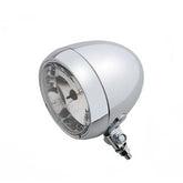 Custom Chrome Chrome 4-1/2" Smooth Headlight Headlamp Bottom Mount Fits For Harley Motorcycle